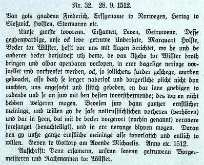 Aus der alten Stadt Wilster von Pastor D. Dr. Wilhelm Jensen von 1932